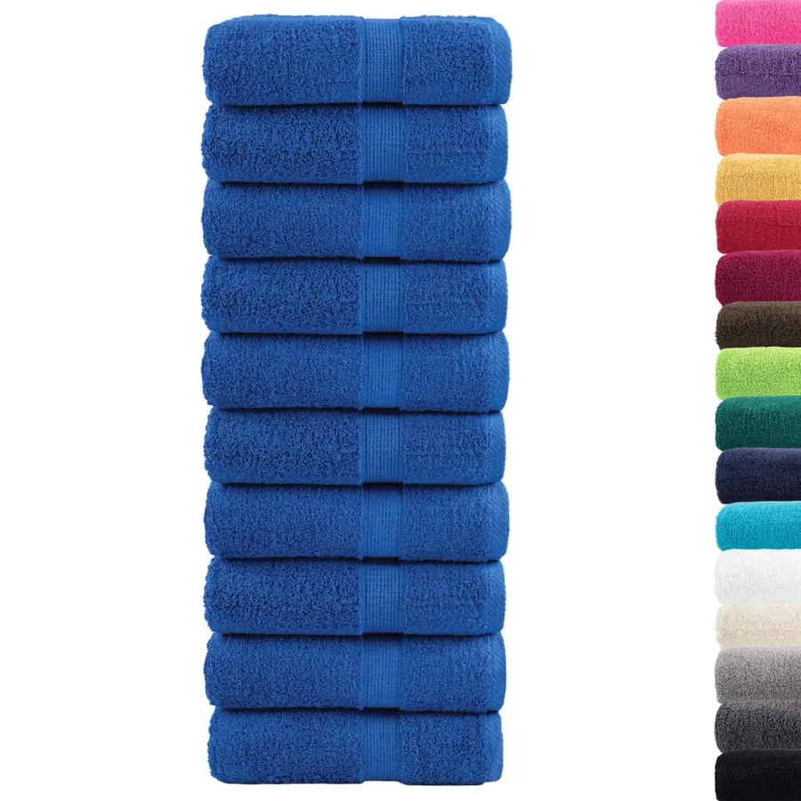 Serviettes de toilette premium SOLUND 10 pièces Bleu 30 x 30 cm 600 g/m² - 2
