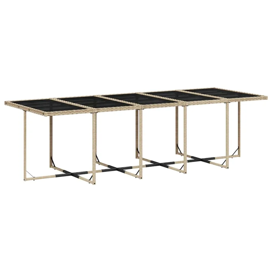 Ensemble à manger de jardin et coussins 15 pcs mélange beige - 4