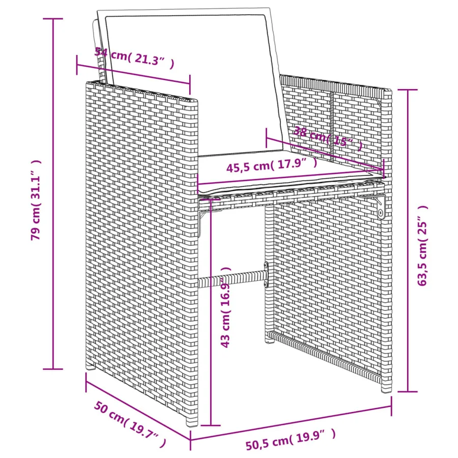Ensemble à manger de jardin et coussins 15 pcs mélange beige - 12