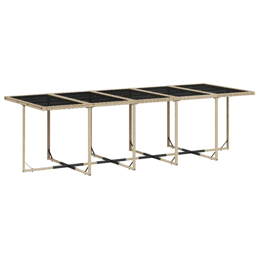 Ensemble à manger de jardin et coussins 15 pcs mélange beige - 4