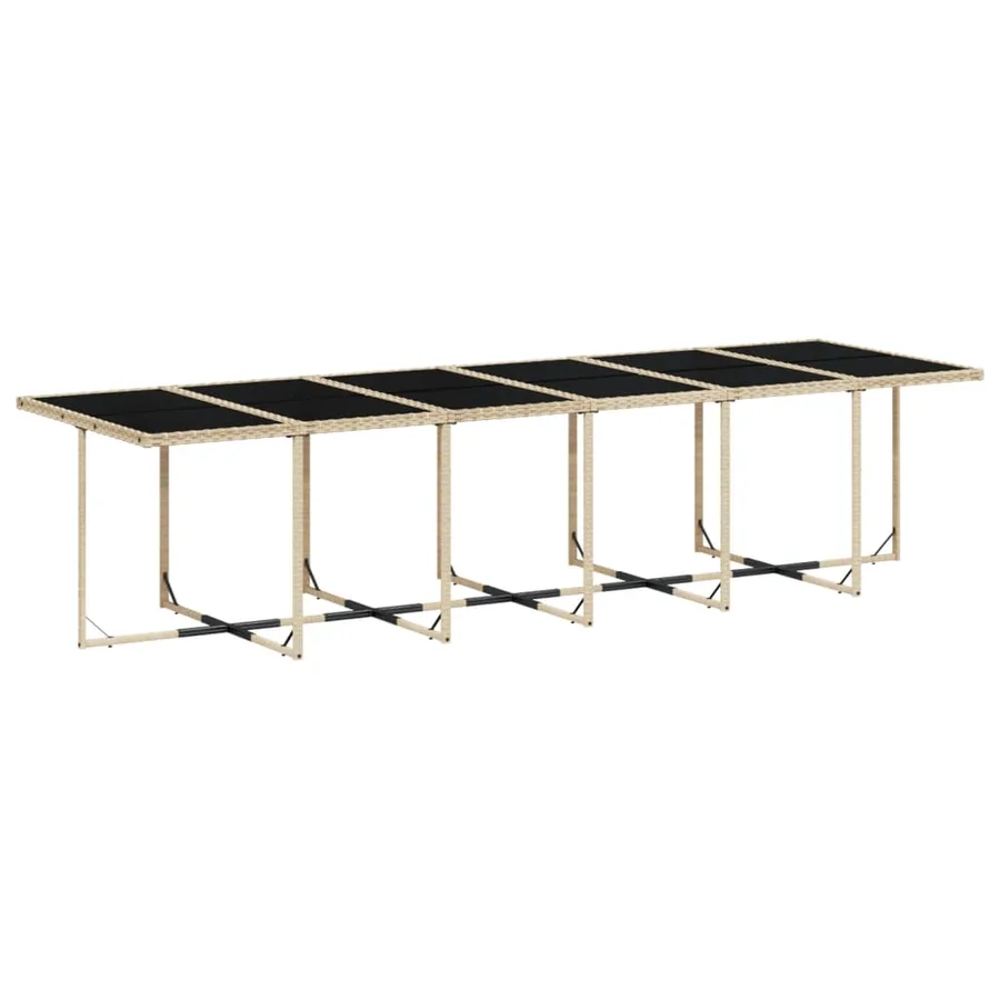 Ensemble à manger de jardin et coussins 17 pcs mélange beige - 6