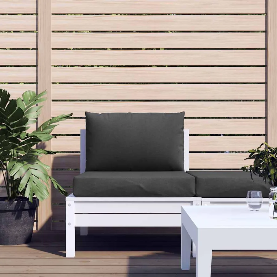 Coussins de palette lot de 2 anthracite mélangé tissu - 3