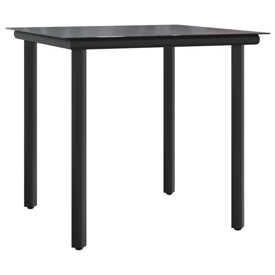 Ensemble à manger de jardin avec coussins 3 pcs Noir - 7