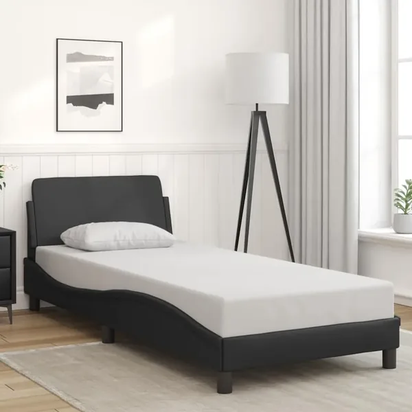 Cadre de lit Dover noir 90x190 cm en similicuir