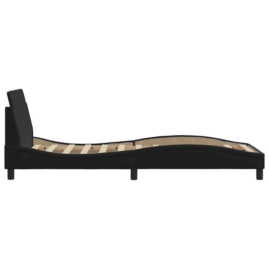 Cadre de lit Dover noir 90x190 cm en similicuir - 5