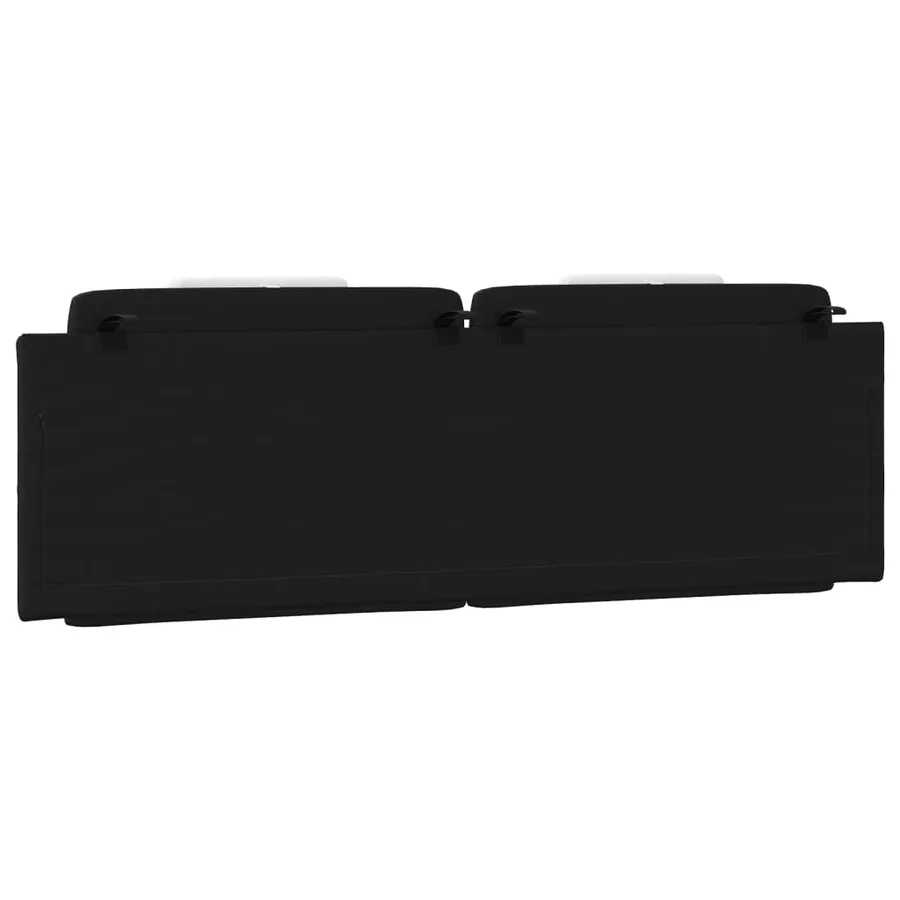 Coussin de tête de lit Viana noir et blanc 160 cm similicuir - 7