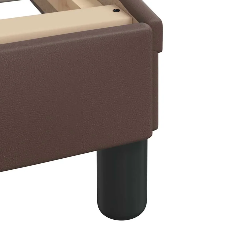 Cadre de lit Viana sans matelas marron 140x190 cm similicuir - 10