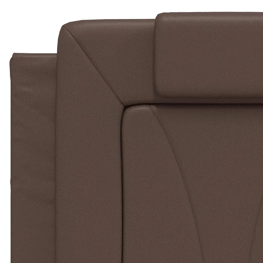 Cadre de lit Viana sans matelas marron 140x190 cm similicuir - 9