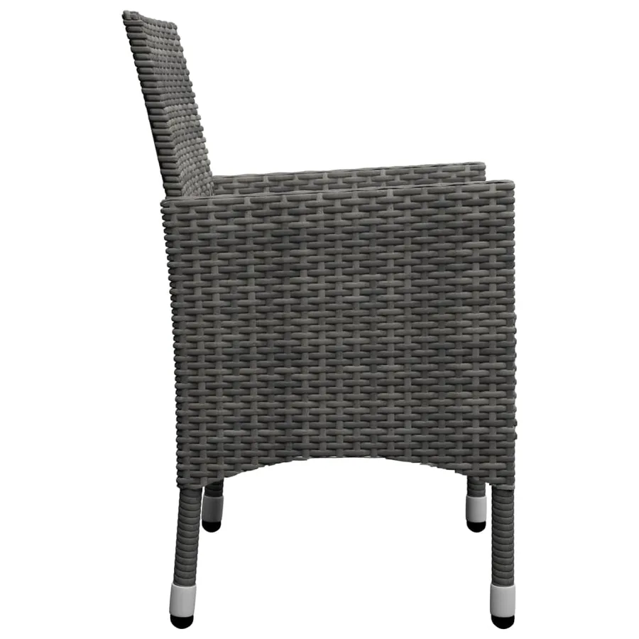 Ensemble à manger de jardin 9 pcs Gris - 11