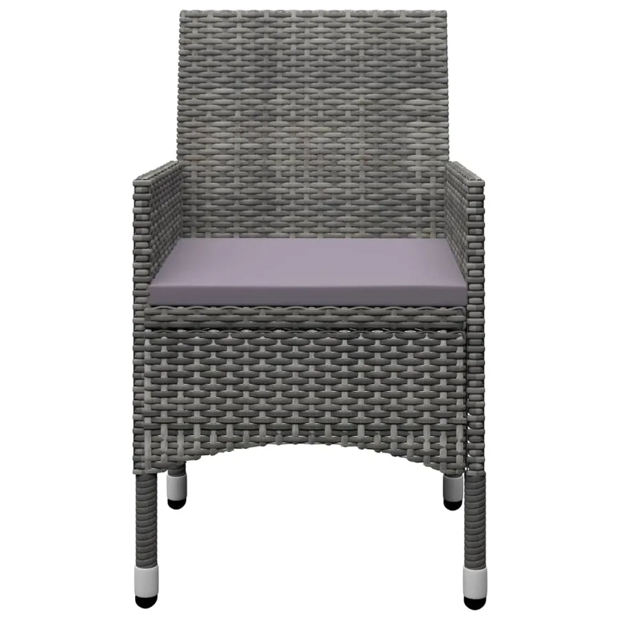 Ensemble à manger de jardin 9 pcs Gris - 9