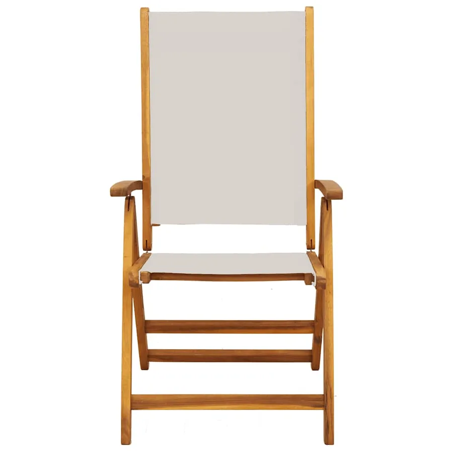 Chaises pliables de jardin lot de 2 bois d'acacia et textilène - 18
