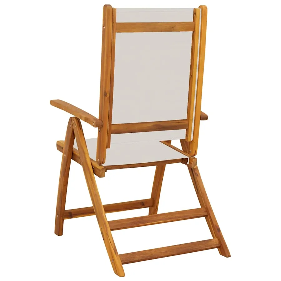 Chaises pliables de jardin lot de 2 bois d'acacia et textilène - 20