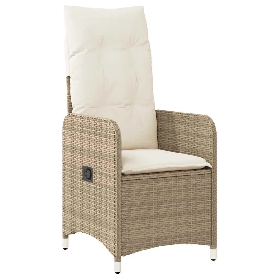 Ensemble de bistro de jardin 11 pcs coussins beige poly rotin - 3