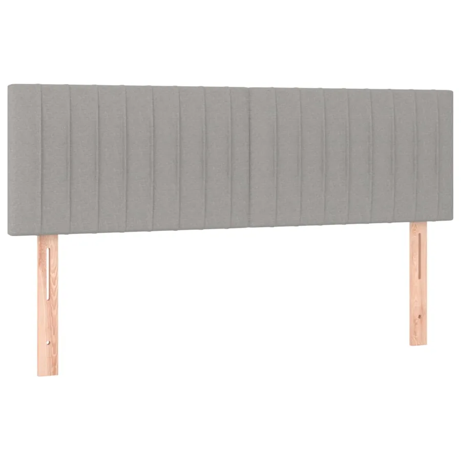 Sommier à lattes de lit et matelas et LED Gris clair 140x190 cm - 7