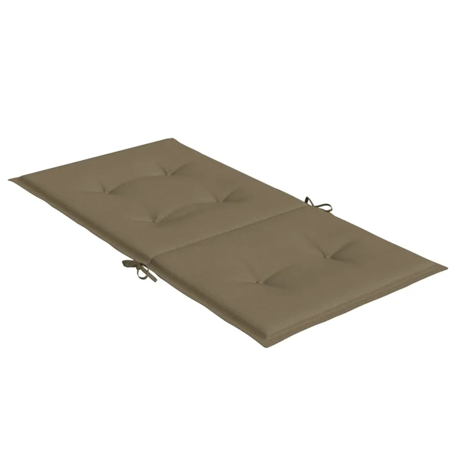 Coussins de chaise à dossier bas lot de 2 taupe mélangé tissu - 6