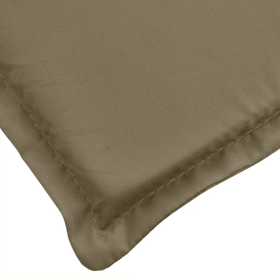 Coussins de chaise à dossier bas lot de 2 taupe mélangé tissu - 9