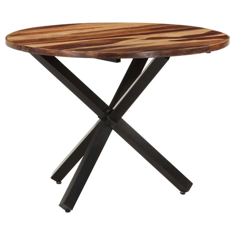 Table de salle à manger 100x100x75 cm Bois d'acacia - 9