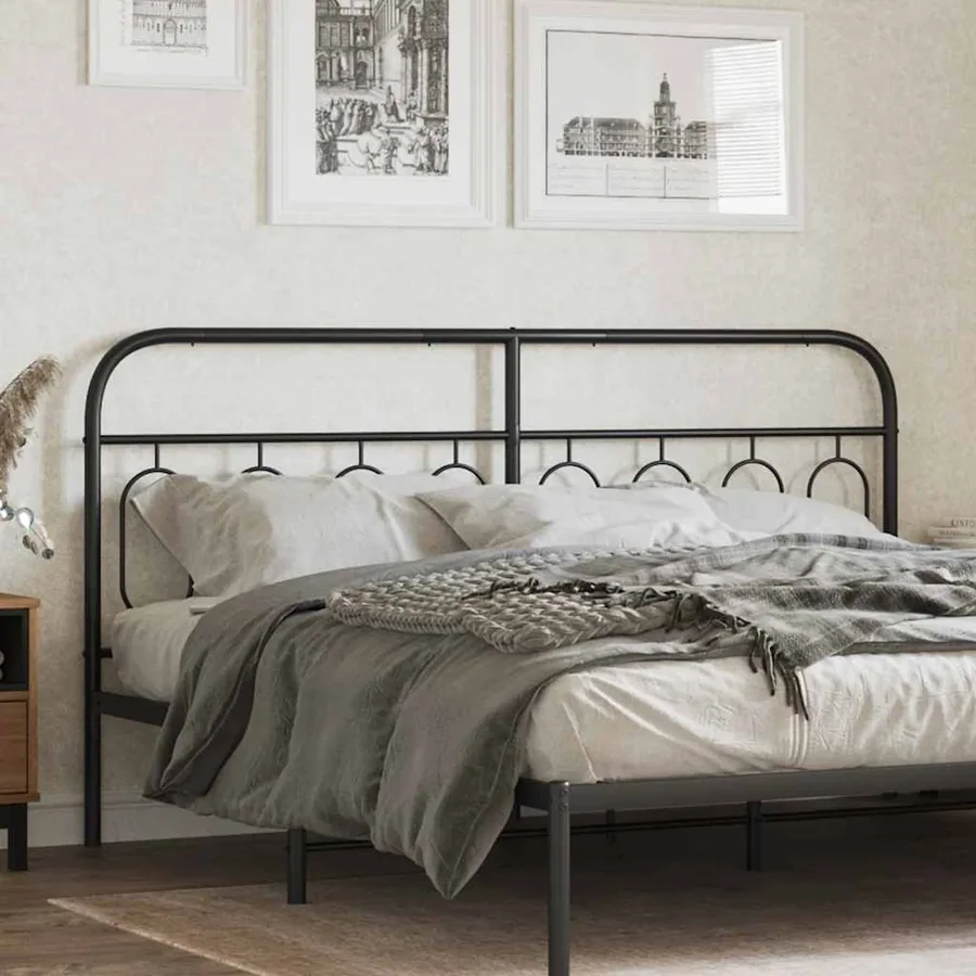 Tête de lit de remplacement métal noir 160 cm
