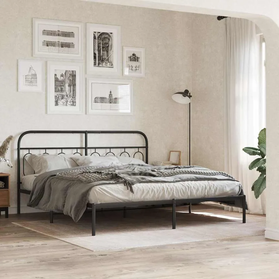 Tête de lit de remplacement métal noir 160 cm - 3