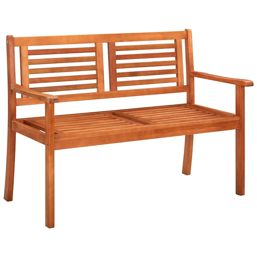 Banc de jardin 2 places avec coussin 120 cm Bois d'eucalyptus - 2