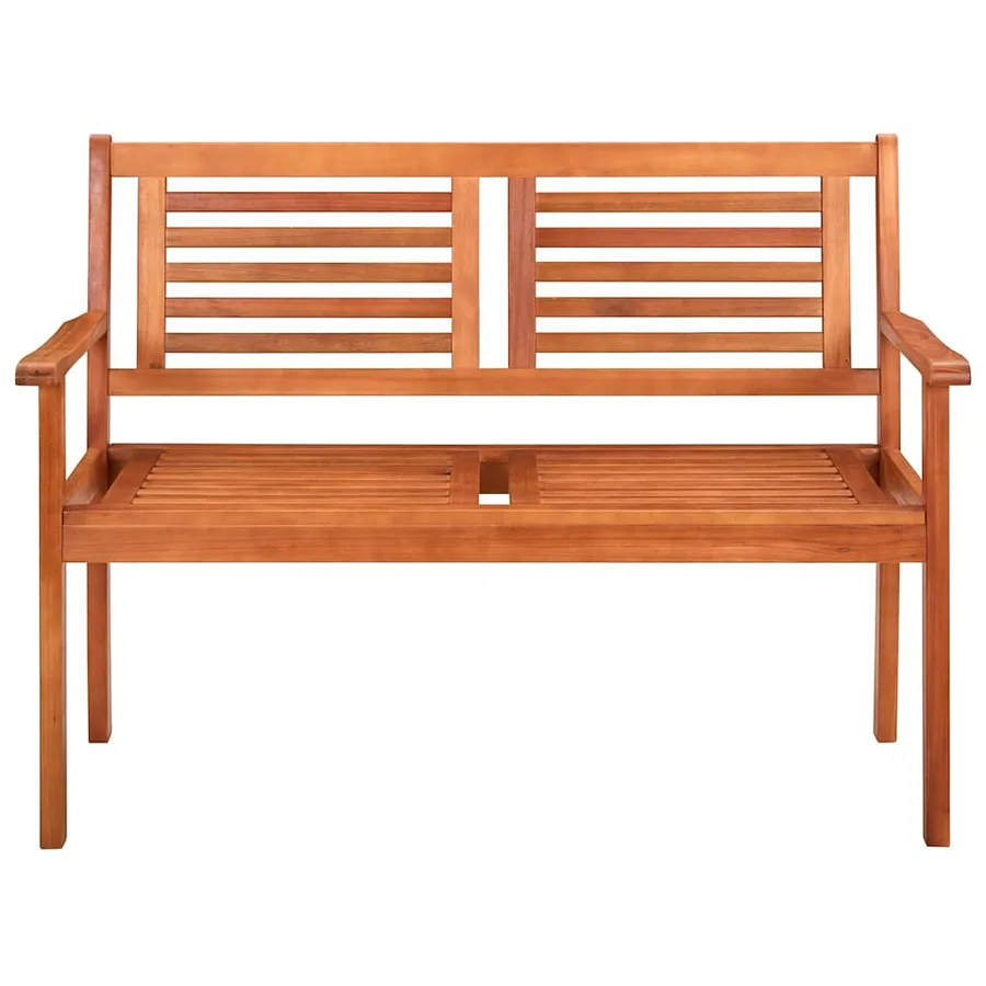 Banc de jardin 2 places avec coussin 120 cm Bois d'eucalyptus - 3
