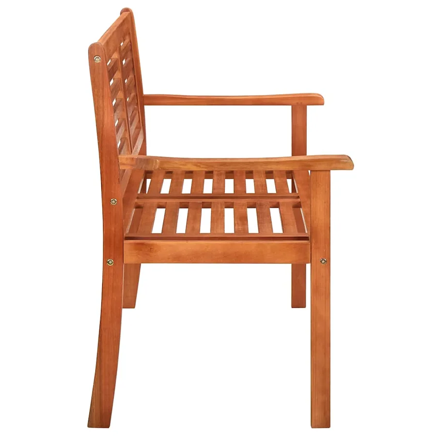 Banc de jardin 2 places avec coussin 120 cm Bois d'eucalyptus - 4