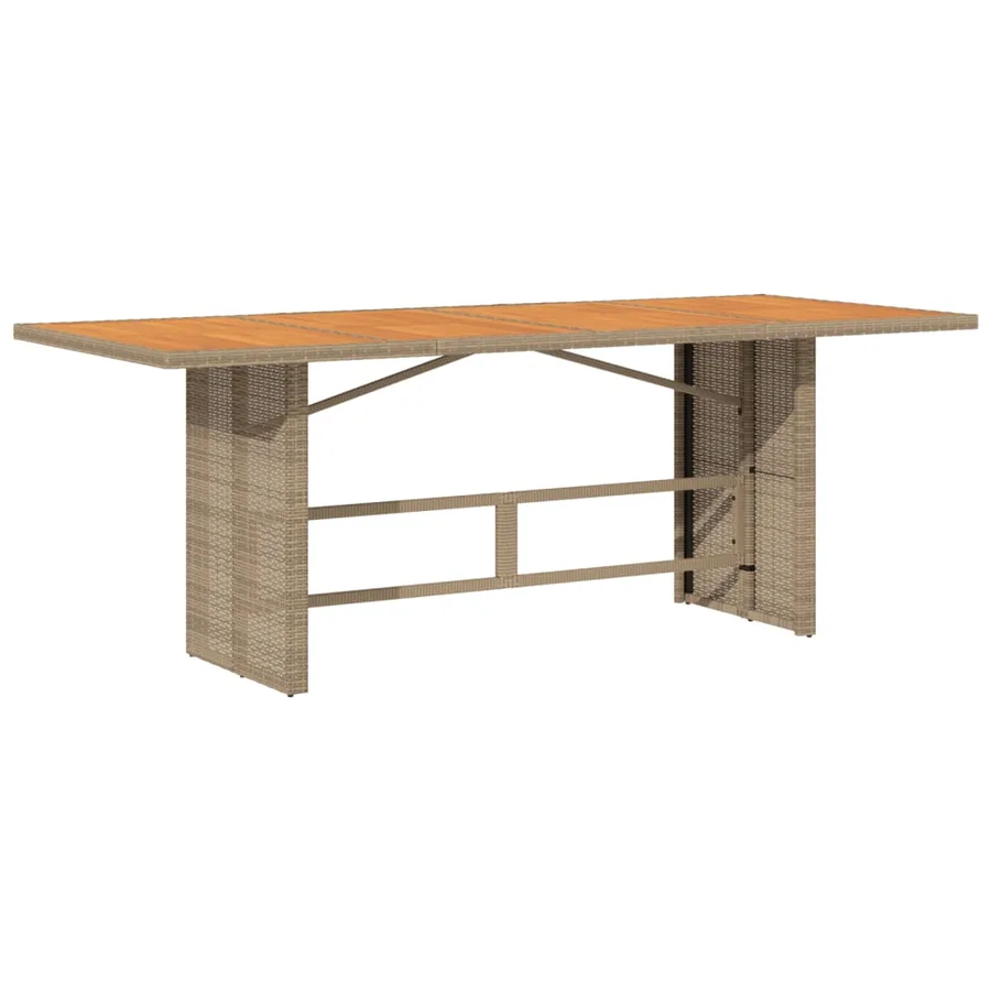 Ensemble à manger de jardin coussins 7 pcs mélange beige rotin - 5