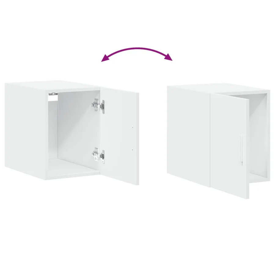 Armoire murale blanc 30x42,5x40 cm bois d'ingénierie - 9