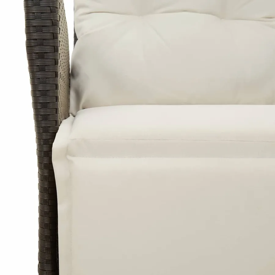 Ensemble à manger de jardin 9pcs coussins noir résine tressée - 8