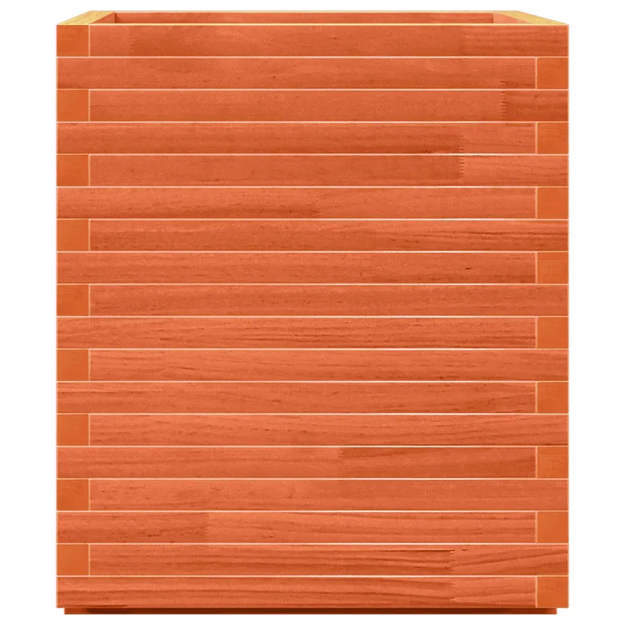 Jardinière cire marron 60x60x72 cm bois de pin massif - 6