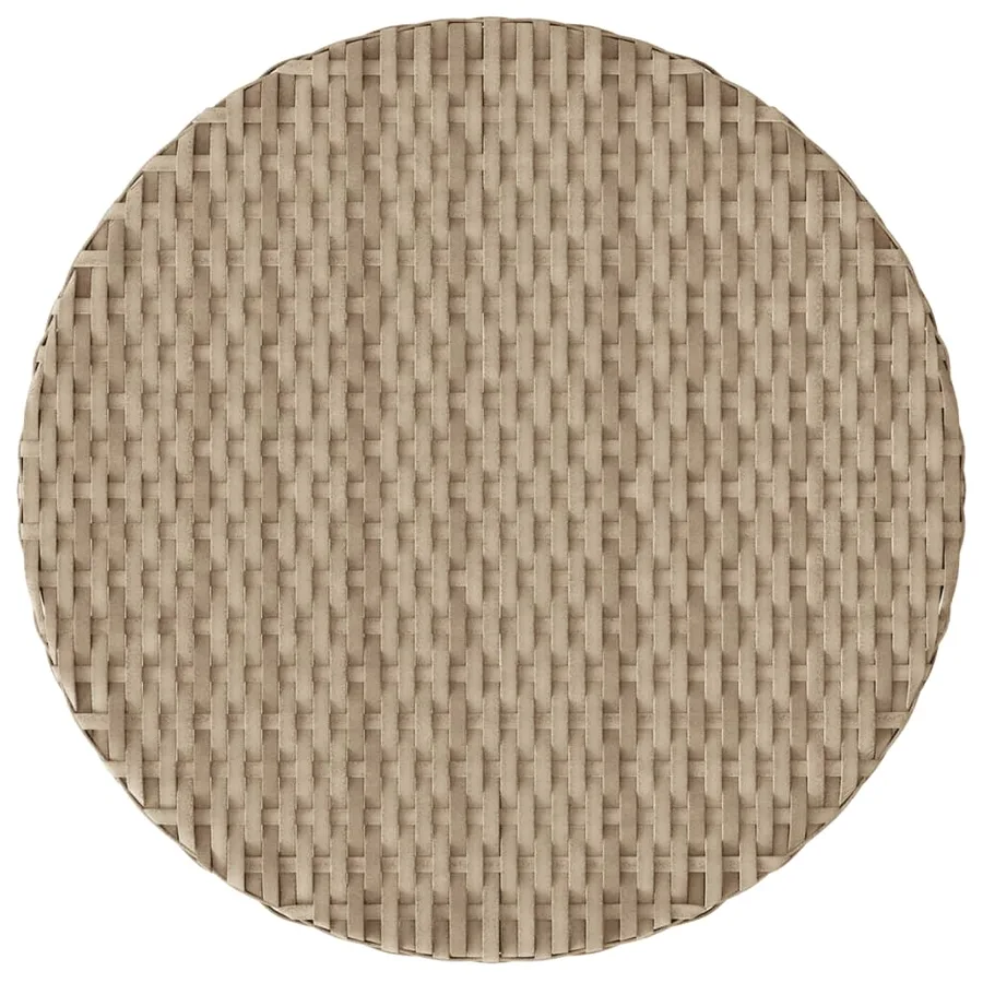 Ensemble de bistro 3 pcs coussins mélange beige résine tressée - 10