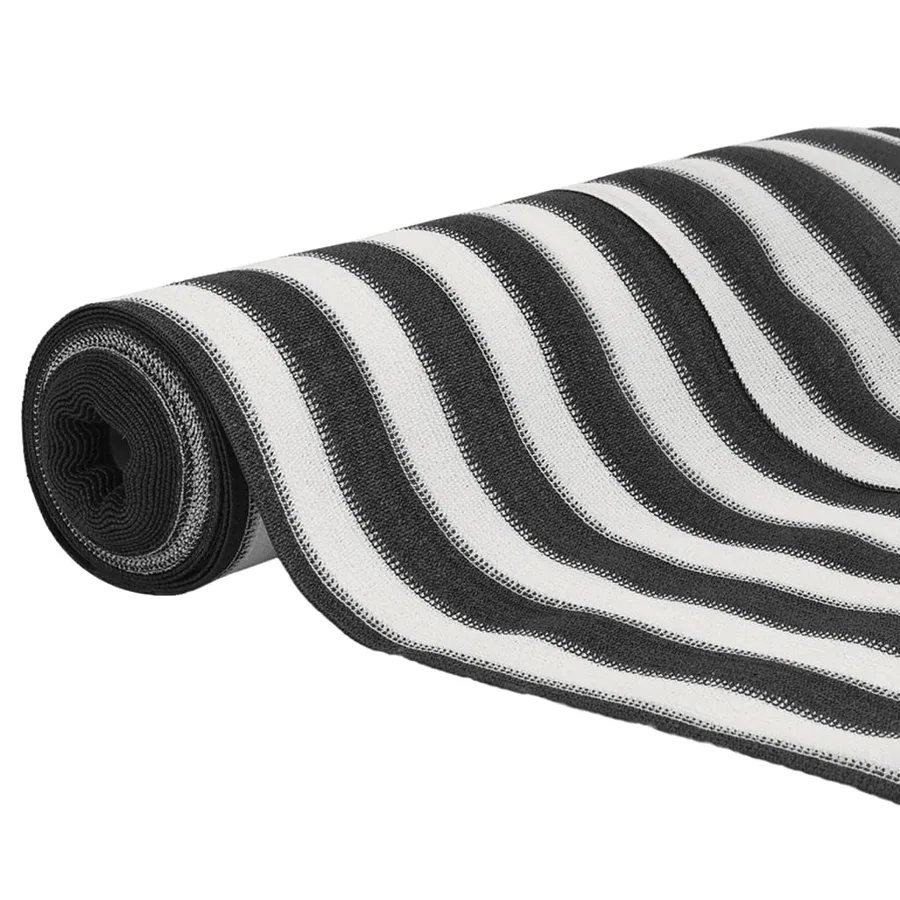 Filet brise-vue anthracite et blanc 2x10 m PEHD 75 g/m² - 3