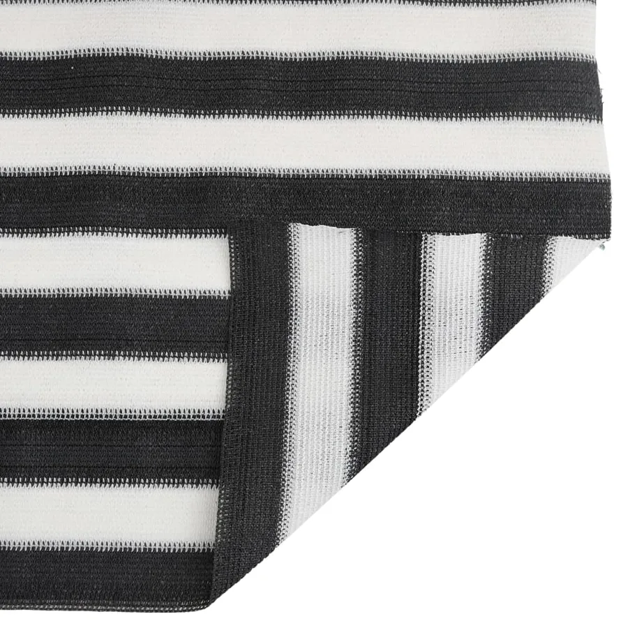Filet brise-vue anthracite et blanc 2x10 m PEHD 75 g/m² - 4