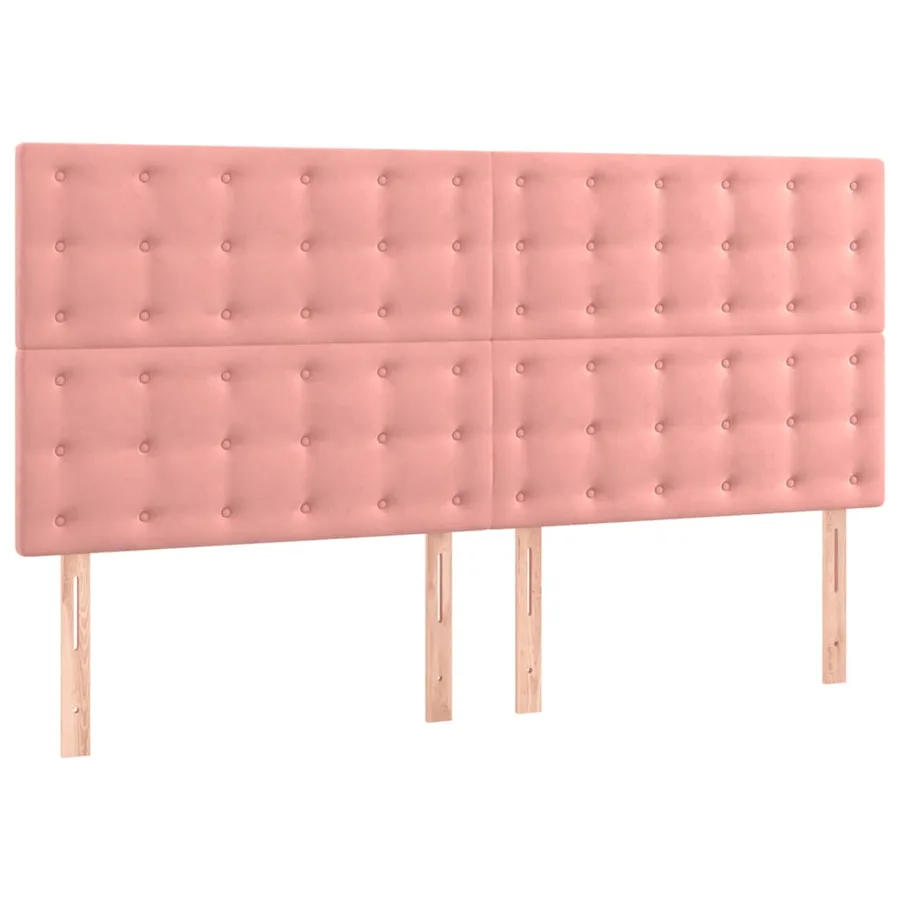 Sommier à lattes de lit avec matelas Rose 180x200 cm Velours - 5