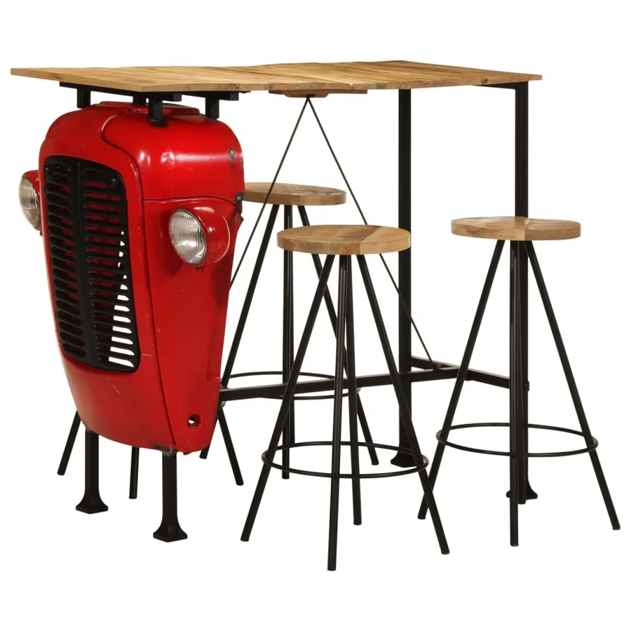Ensemble de bar 5 pcs bois de manguier massif - 17