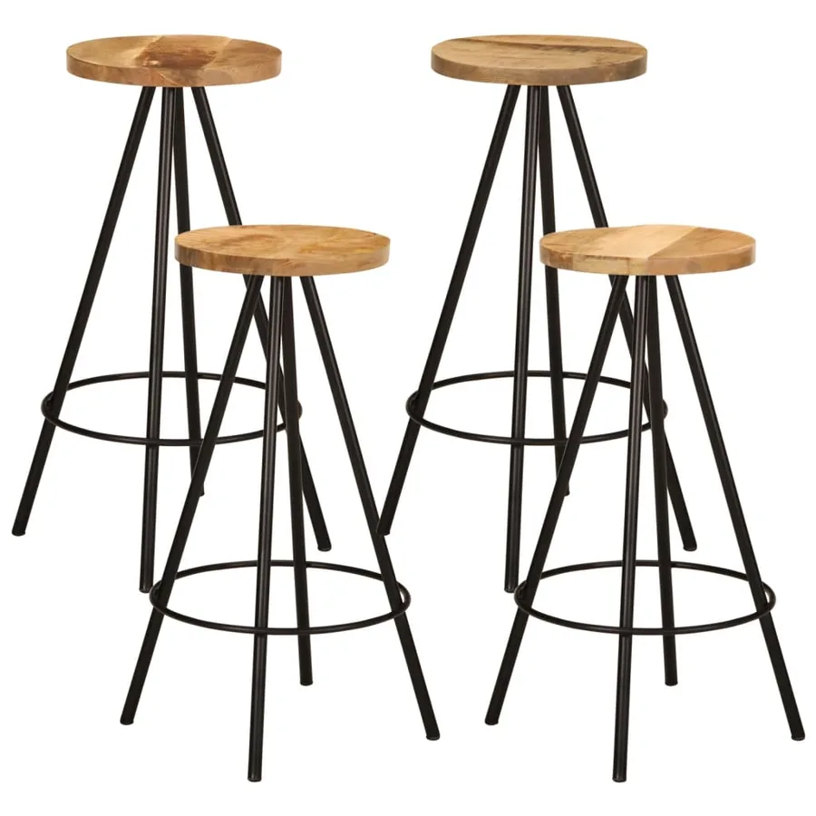 Ensemble de bar 5 pcs bois de manguier massif - 7