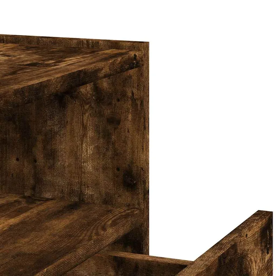 Tables de chevet murales 2 pcs chêne fumé 45x30x35 cm - 10