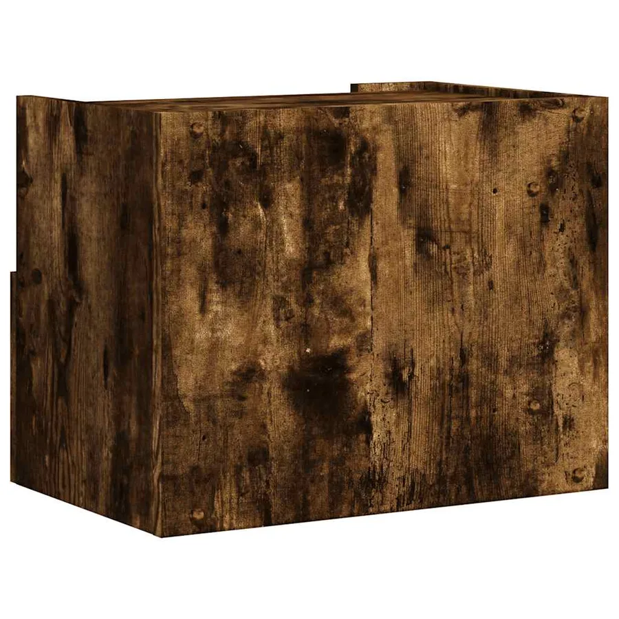 Tables de chevet murales 2 pcs chêne fumé 45x30x35 cm - 7
