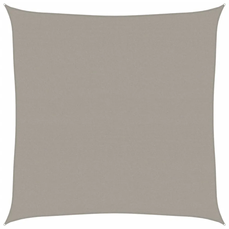 Voile d'ombrage 160 g/m² carré gris clair 5x5 m PEHD - 2
