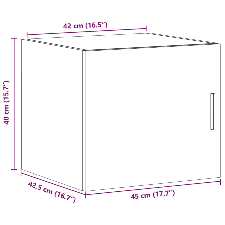 Armoire murale chêne sonoma 45x42,5x40 cm bois d'ingénierie - 12