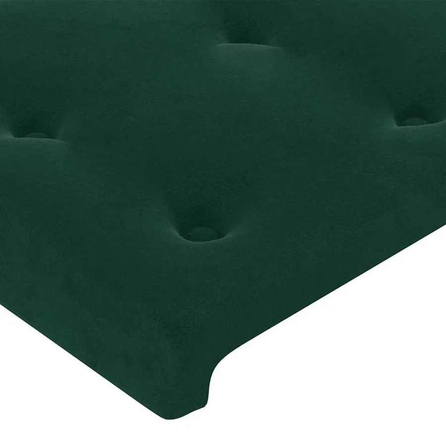 Tête de lit à LED Vert foncé 180x5x118/128 cm Velours - 5