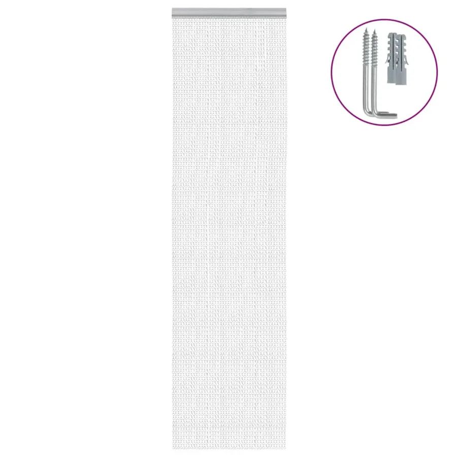 Moustiquaire de porte à chaîne 56x186 cm aluminium
