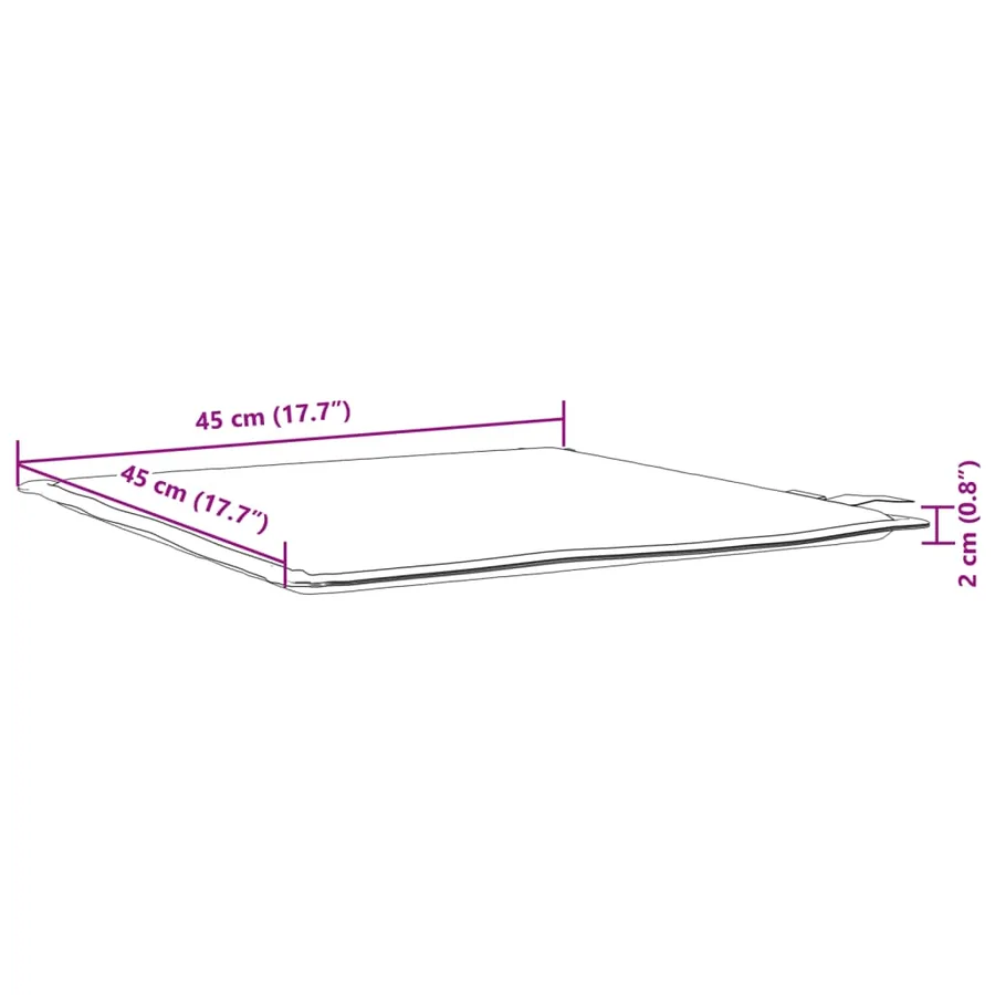 Coussins de siège de jardin lot de 2 gris clair 45x45x2cm carré - 11