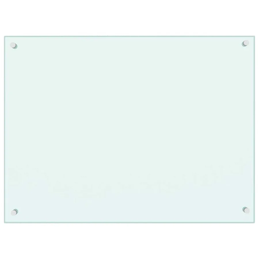 Dosserets de cuisine 2 pcs blanc 80x60 cm verre trempé - 3