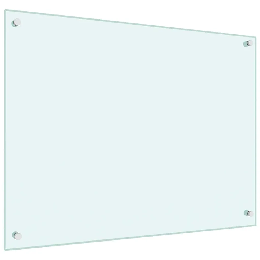 Dosserets de cuisine 2 pcs blanc 80x60 cm verre trempé - 4