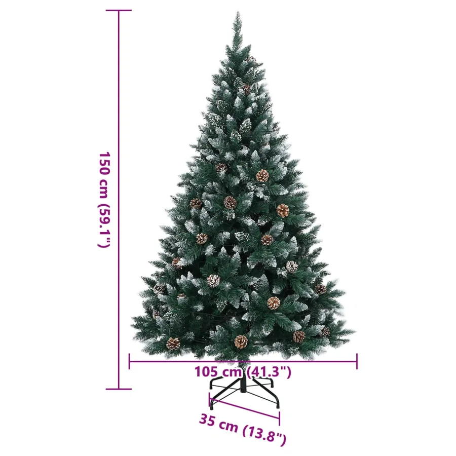 Sapin de Noël artificiel 150 LED 150 cm - 12