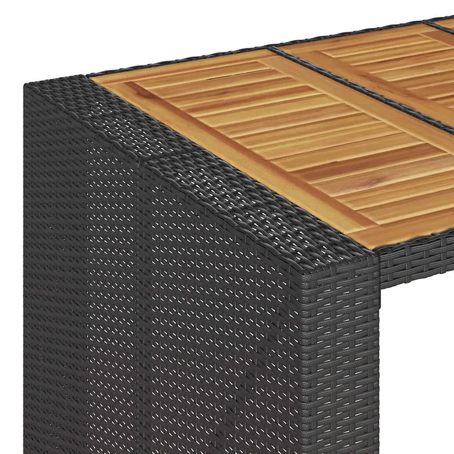 Ensemble de bar de jardin 5 pcs avec coussins noir poly rotin - 7