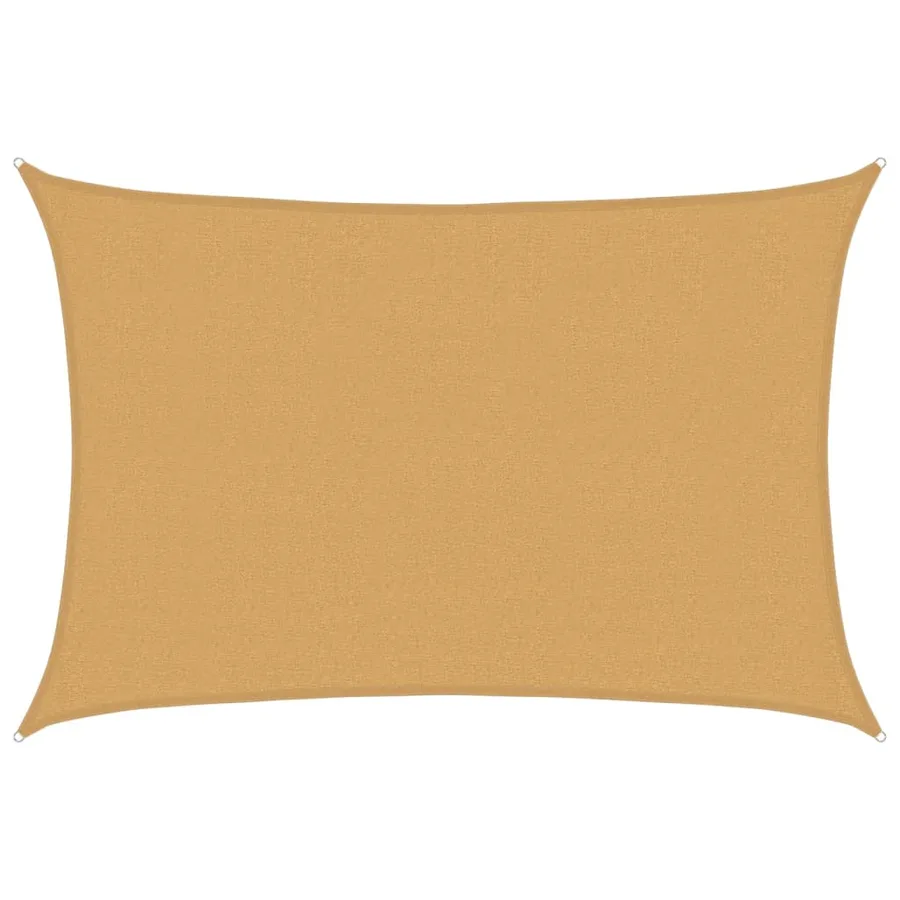 Voile d'ombrage 160 g/m² rectangulaire sable 2,5x4 m PEHD - 2