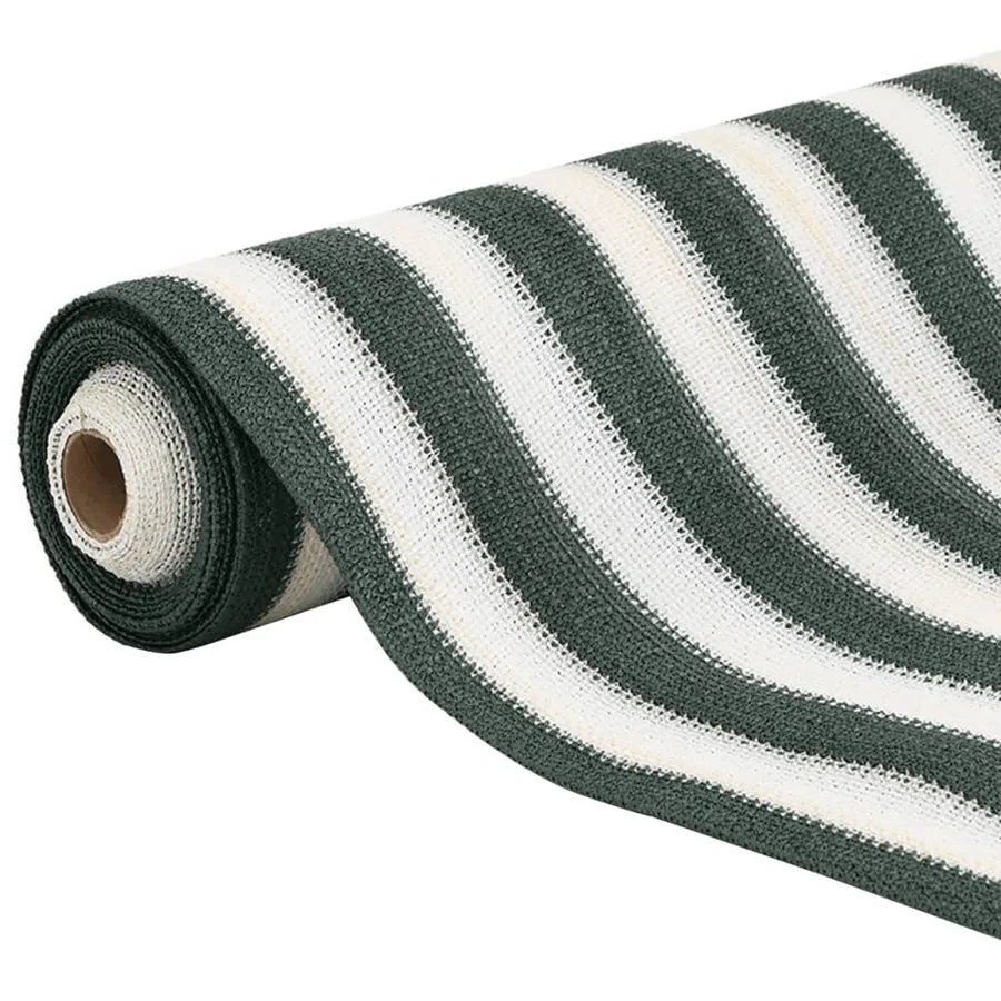 Filet brise-vue vert et blanc 2x10 m PEHD 150 g/m² - 3