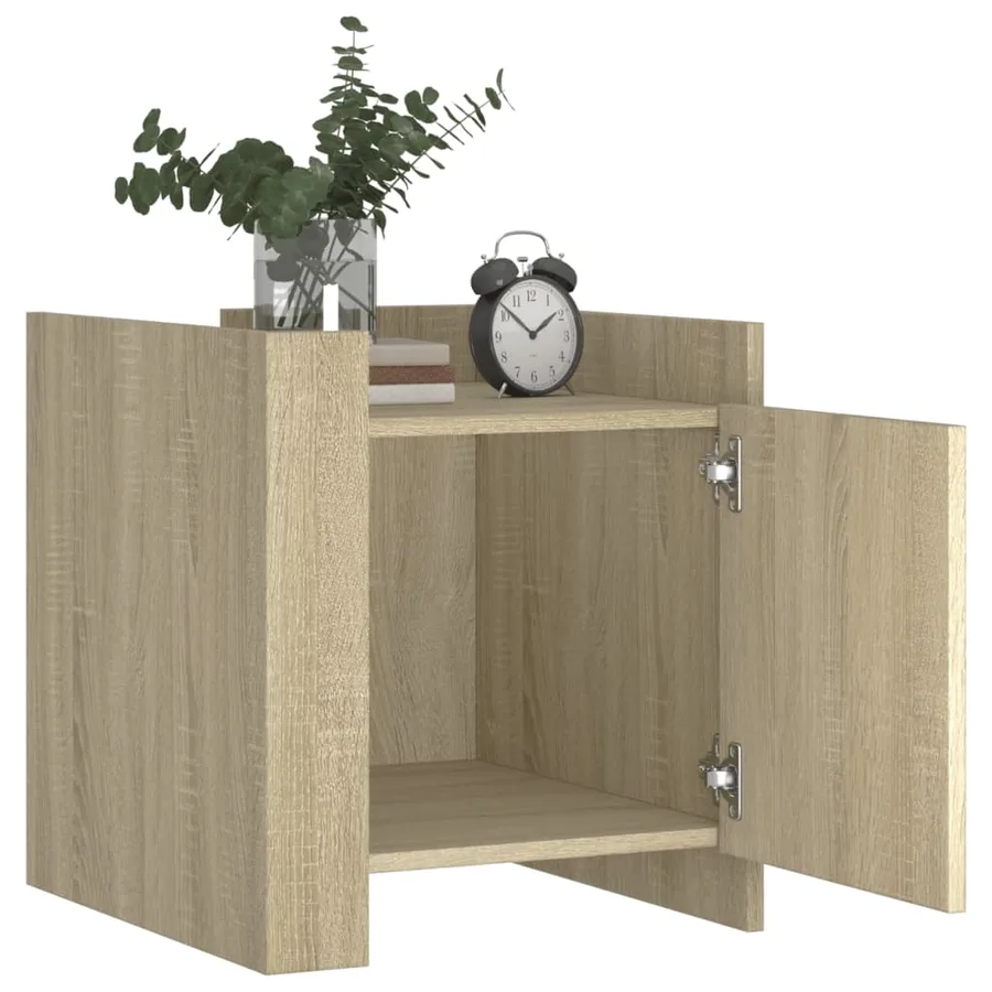Table de chevet chêne sonoma 45x50x50 cm bois d’ingénierie - 3